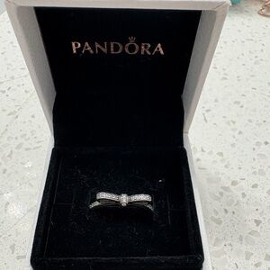 Pandora Silver Bow Ring